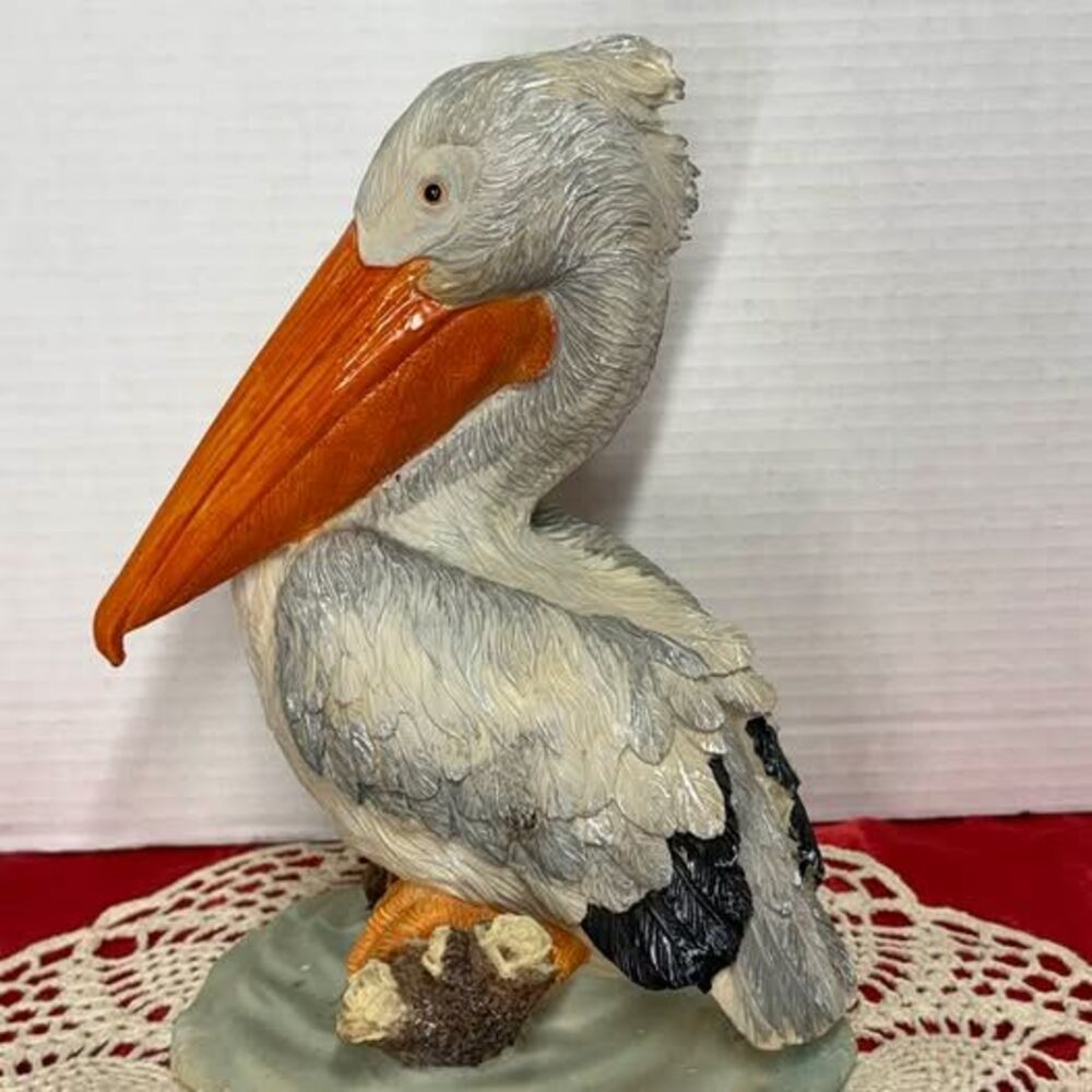 Resin Pelican Bird Figurine 10”